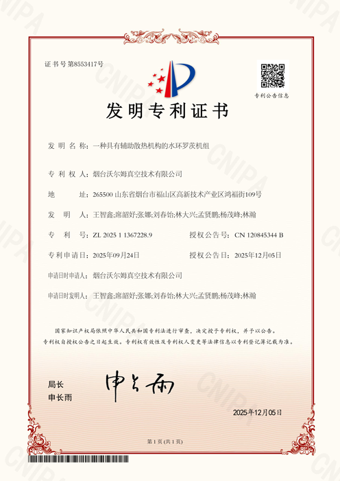 一种具有辅助散热机构的水环罗茨机组